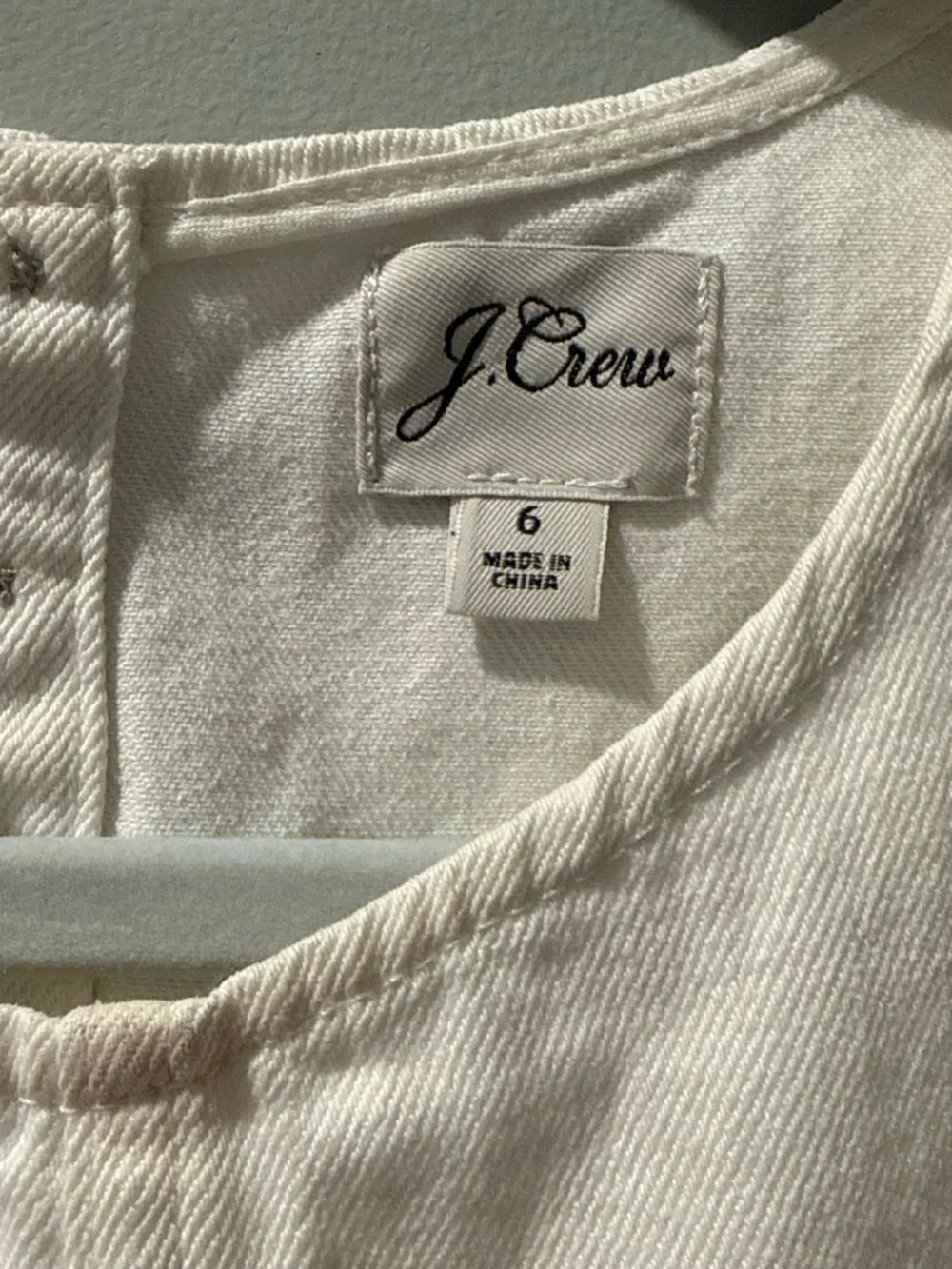 J. Crew Cream Sleeveless Shift Dress - Picture 2 of 3